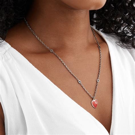 diamond gucci necklaces for women|gucci enamel necklace.